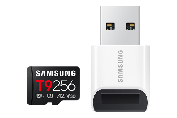 256 GB . microSDXC karta Samsung T9 + USB Adaptér