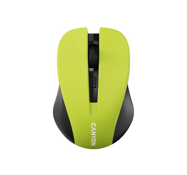 Canyon OnClick W01, Wireless optická myš USB, 800/1000/1200 dpi, žltá