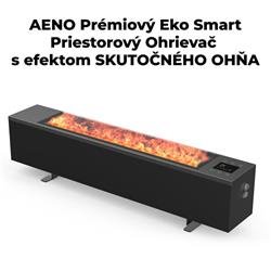 AENO FH2S Premium SPACE FIRE HEATER,Čierny, LED, WI-FI, max 2000W, 1000x242cm,  efekt ohňa