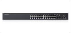 Dell Networking N1524, 24x 1GbE + 4x 10GbE SFP+ fixed ports, Stacking, IO to PSU airflow, AC