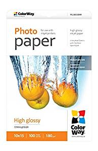 ColorWay Fotopapier  Vysoko lesklý 180g/m,100ks,10x15