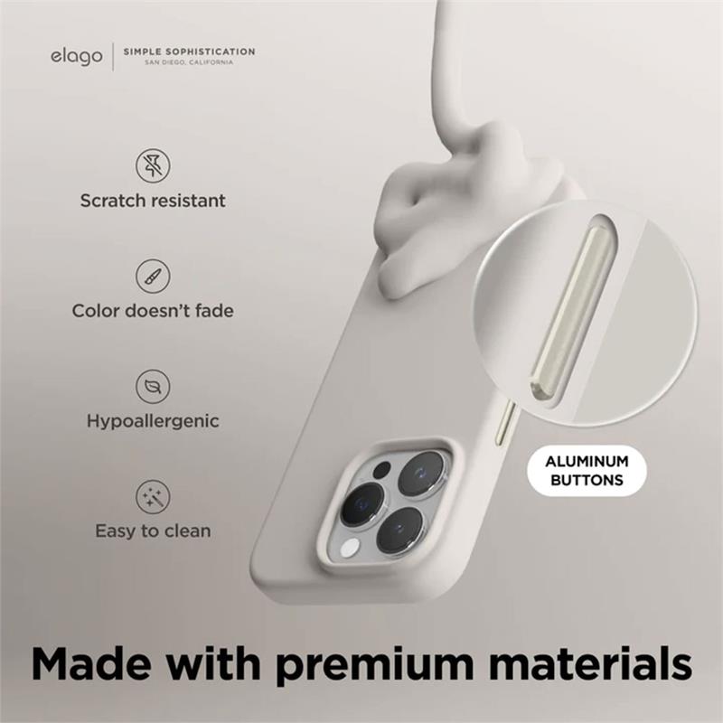 Elago kryt Silicone Case Magsafe pre iPhone 15 Pro - Medium Gray 