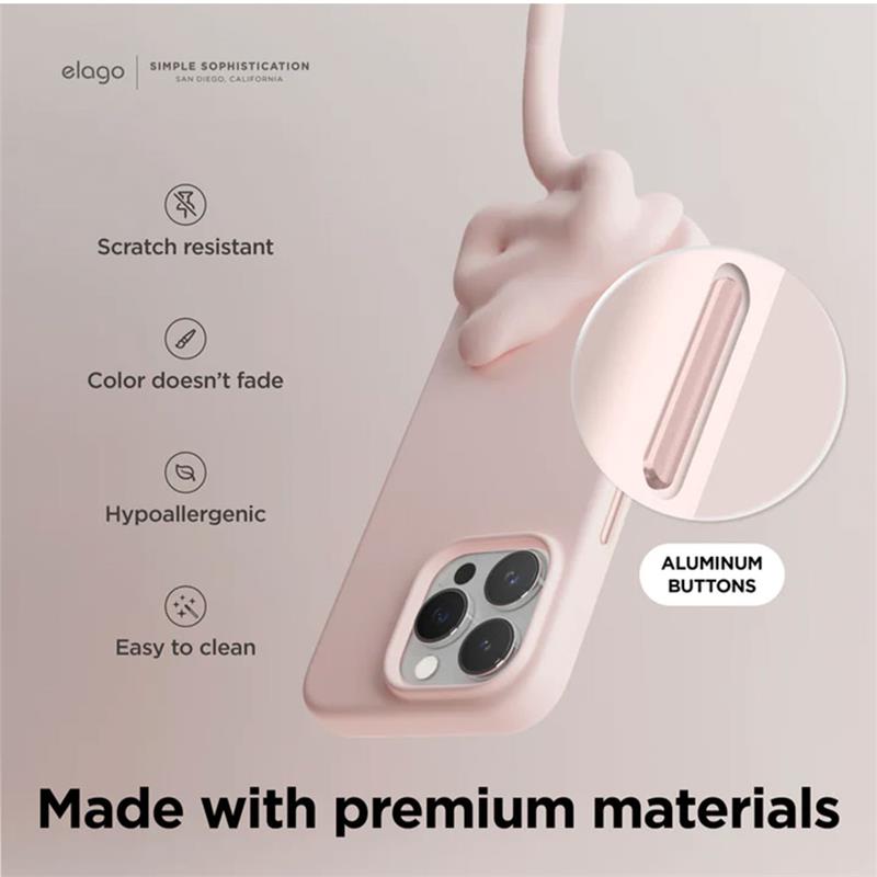 Elago kryt Silicone Case Magsafe pre iPhone 15 Pro Max - Stone 