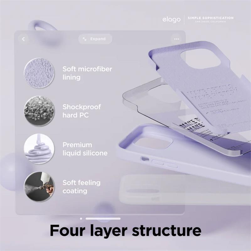 Elago kryt Silicone Case pre iPhone 15 - Purple 