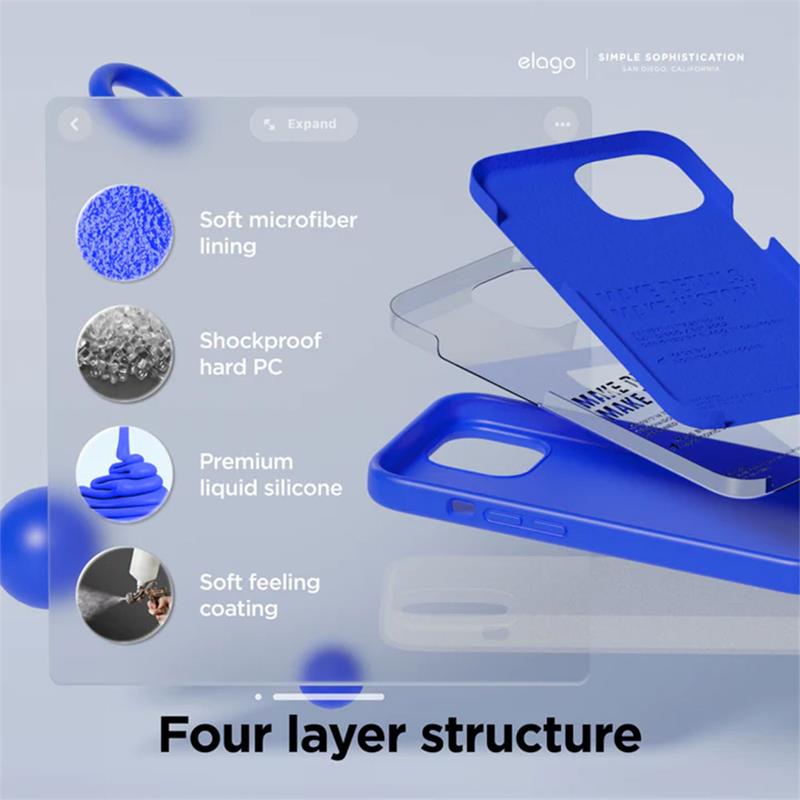 Elago kryt Silicone Case pre iPhone 15 Plus - Gray 