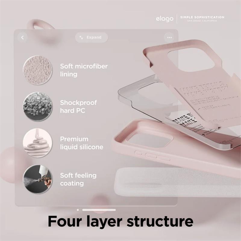 Elago kryt Silicone Case pre iPhone 15 Pro - Lovely Pink 