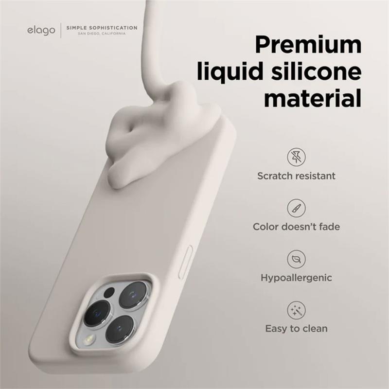 Elago kryt Silicone Case pre iPhone 15 Pro Max - Light Lilac 
