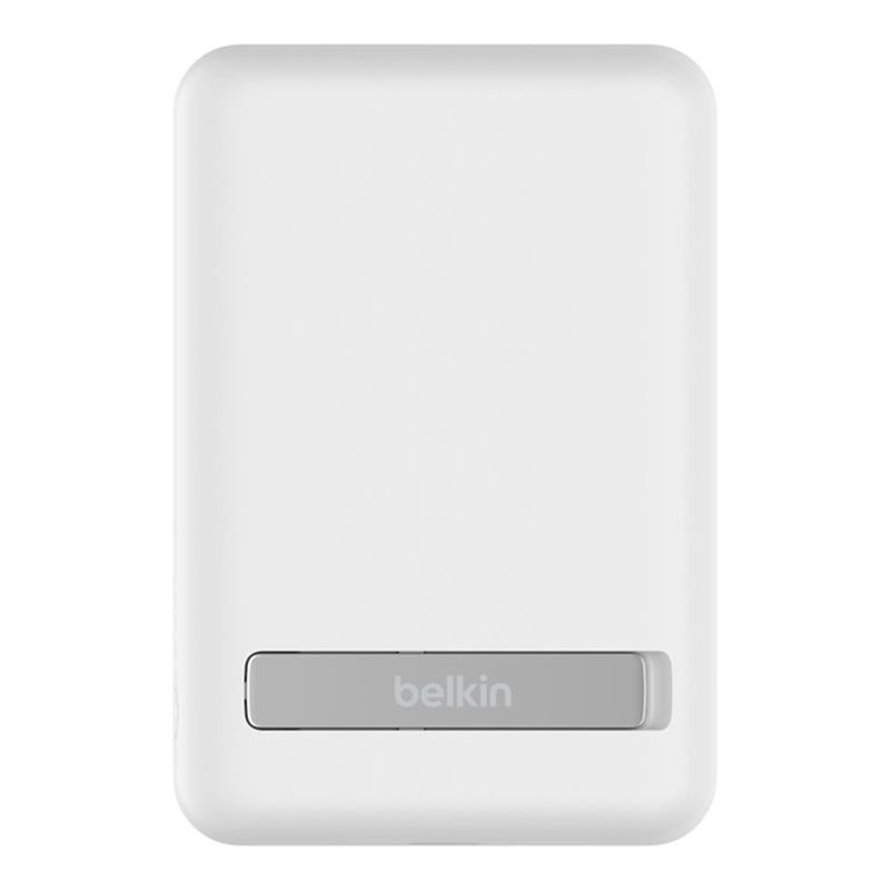 Belkin Boost Charge Magnetic Wireless Power Bank 5K + Stand - White 