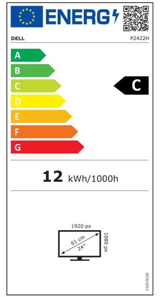 Dell 24 Monitor - P2422H no stand - 60.5cm (23.8) 