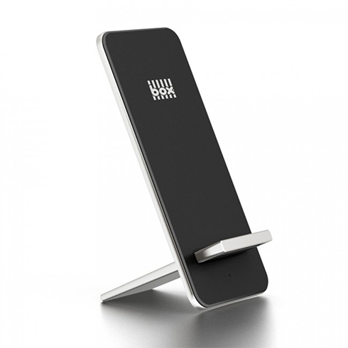 BOX Products QI Aluminium Wireless Charge Stand - Silver & Black 