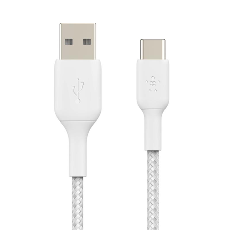 Belkin kabel Boost Charge Braided USB-A to USB-C 15cm - White 