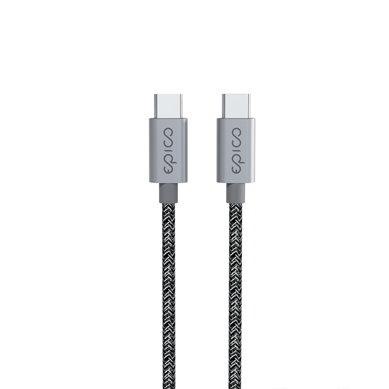 Epico 240W Opletený kábel USB-C to USB-C 2 m - Vesmírne šedá 