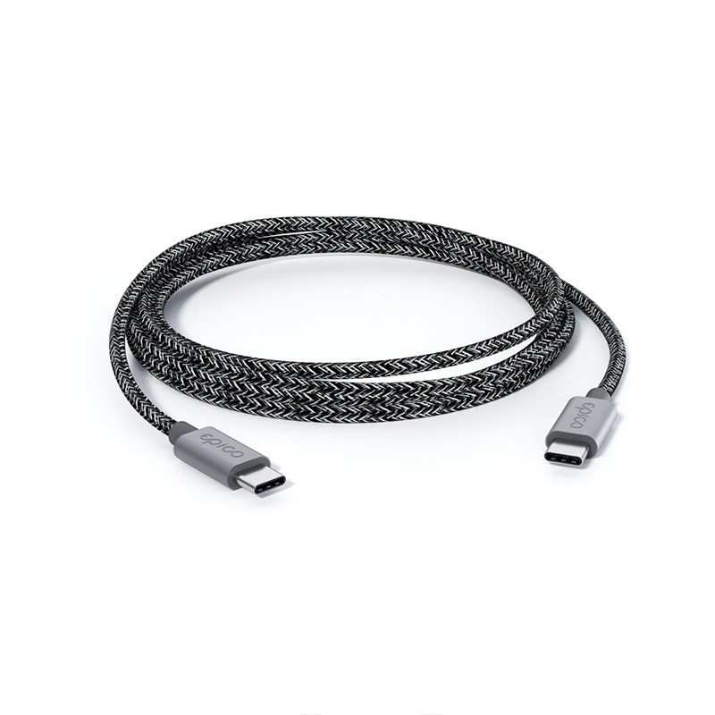 Epico 240W Opletený kábel USB-C to USB-C 2 m - Vesmírne šedá 