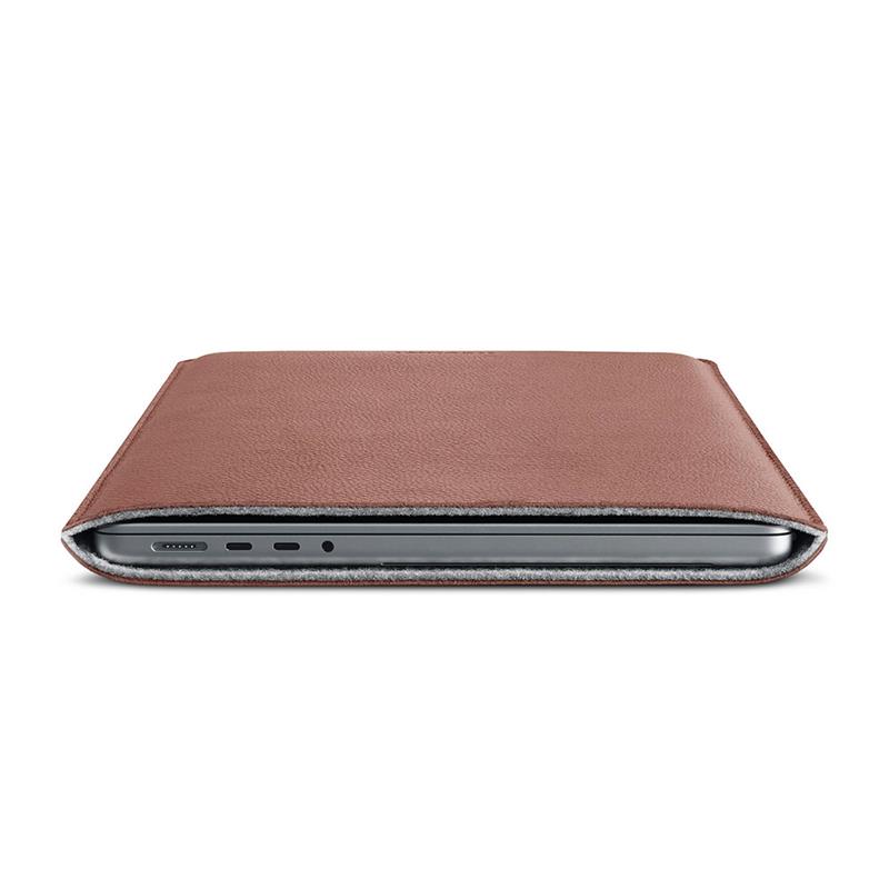 Woolnut Leather Sleeve for Macbook Pro 14 - Cognac 