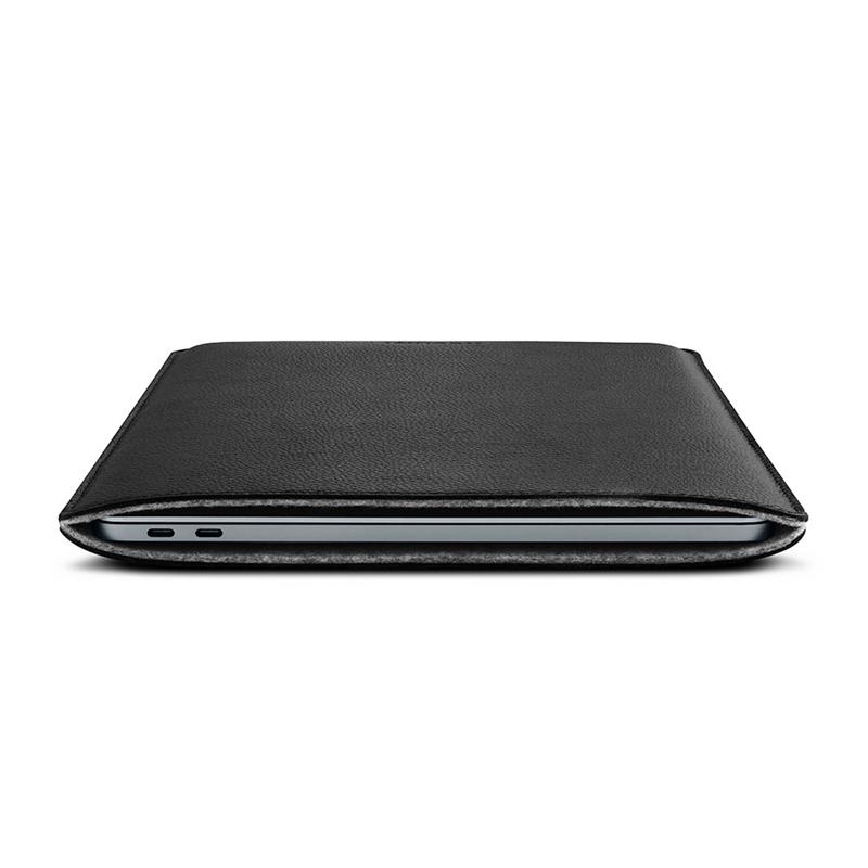 Woolnut Leather Sleeve for Macbook Pro/Air 13 - Black 