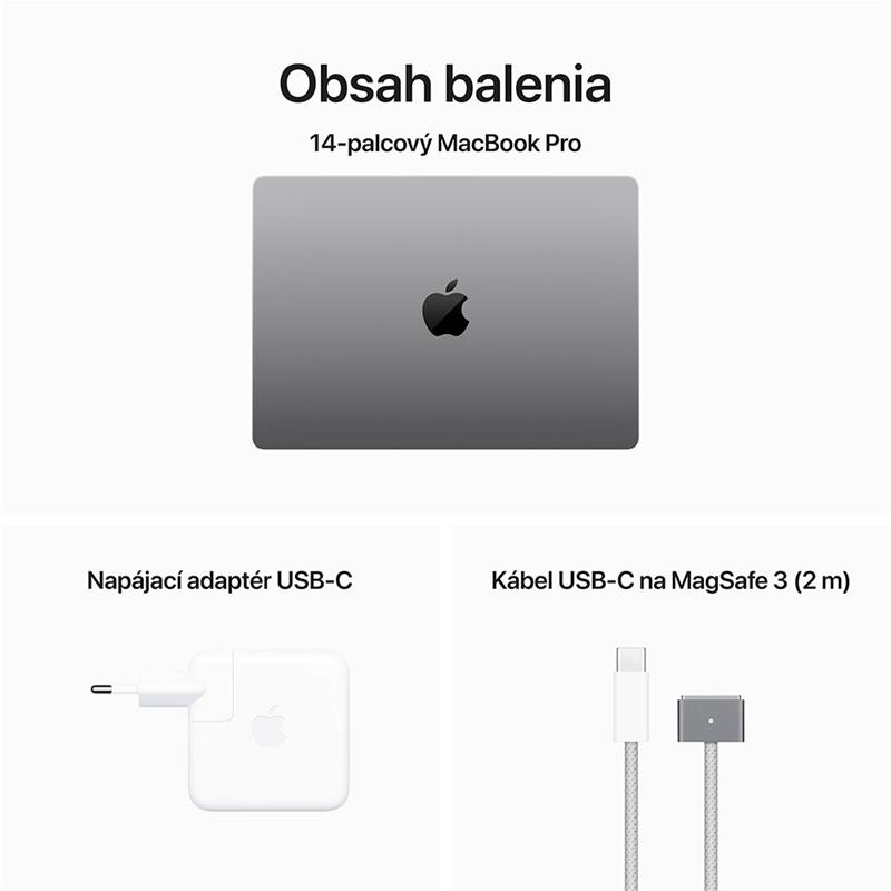 MacBook Pro 14" Apple M3 8C CPU 10C GPU 8GB 512GB Kozmický sivý SK 