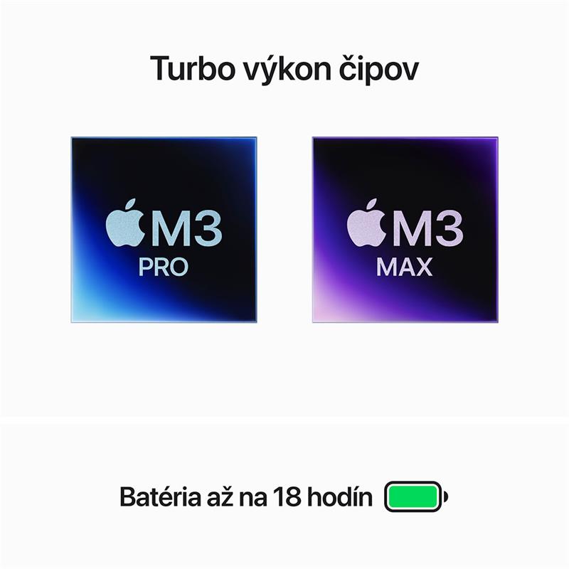 MacBook Pro 14" Apple M3 Pro 11C CPU 14C GPU 18GB 512GB Strieborný SK 