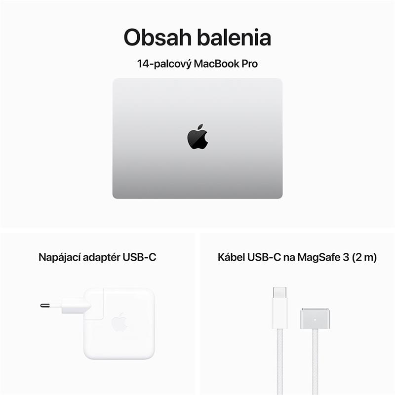 MacBook Pro 14" Apple M3 Pro 11C CPU 14C GPU 18GB 512GB Strieborný SK 