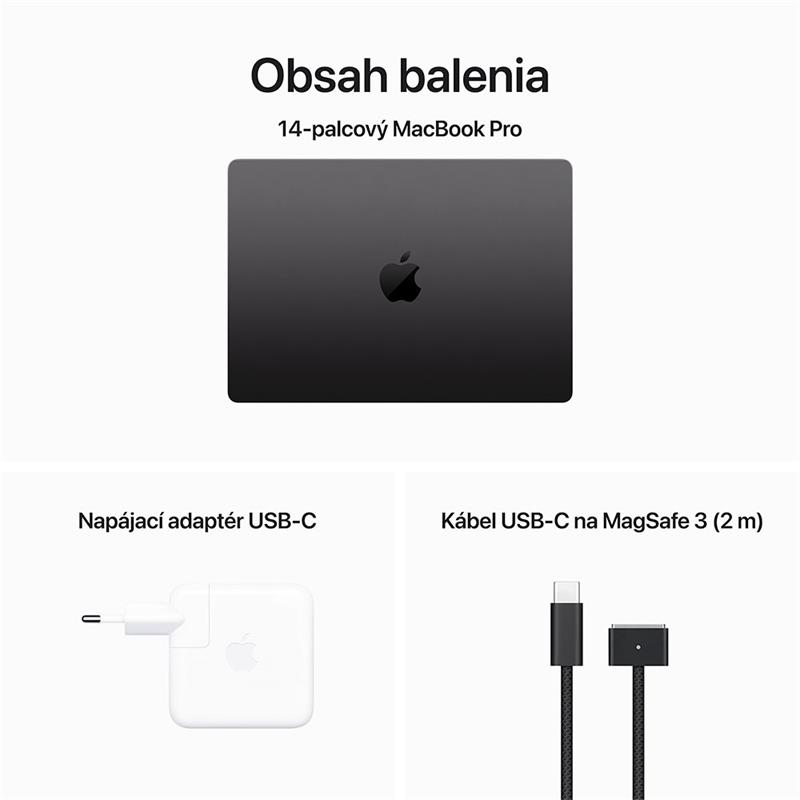 MacBook Pro 14" Apple M3 Pro 12C CPU 18C GPU 18GB 1TB Kozmický čierny SK 