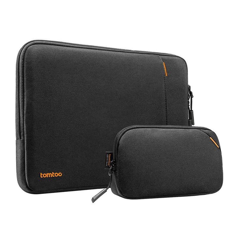 Tomtoc puzdro Recycled Sleeve with Pouch pre Macbook Air 13" M1/M2/M3/M4 - Black 