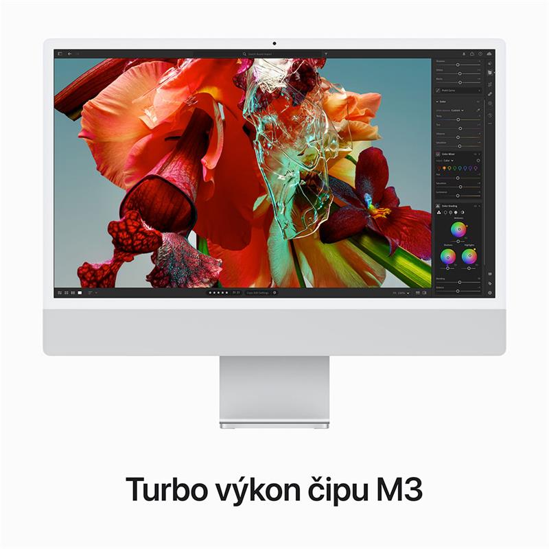 iMac 24" 4.5K Apple M3 8C CPU 10C GPU 8GB 512GB Strieborný SK 