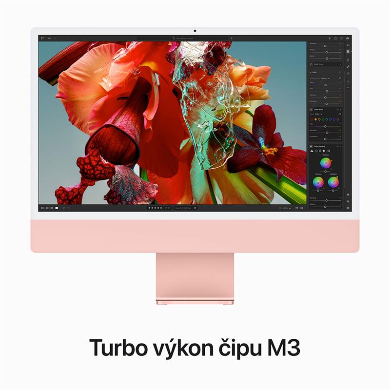 iMac 24" 4.5K Apple M3 8C CPU 8C GPU 8GB 256GB Ružový SK 