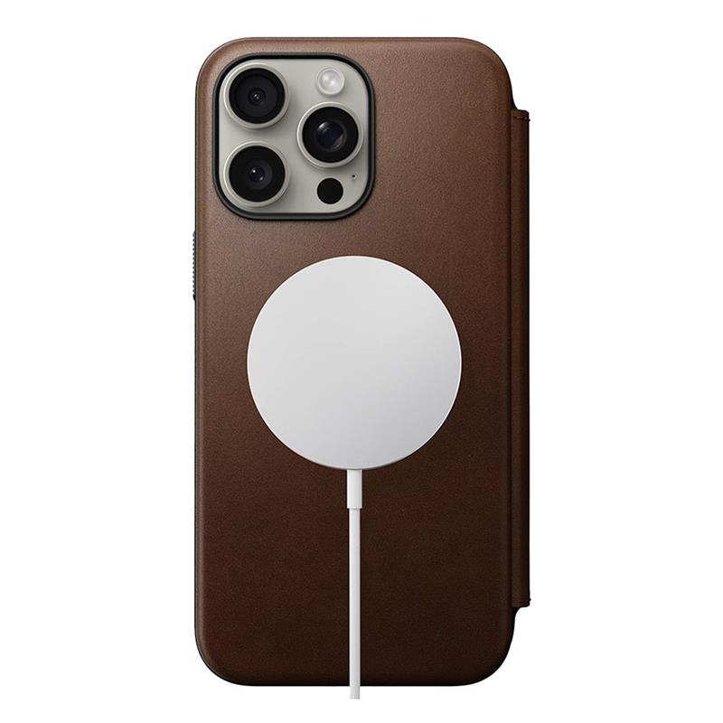 Nomad puzdro Modern Leather Folio Magsafe pre iPhone 15 Pro Max - Brown 