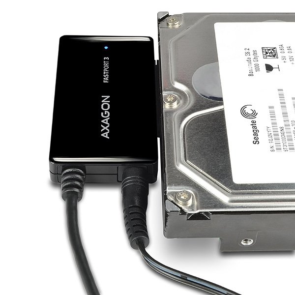 AXAGON ADSA-FP3, USB 3.0 - SATA 6G HDD FASTport3 adaptér, vr. napájača 