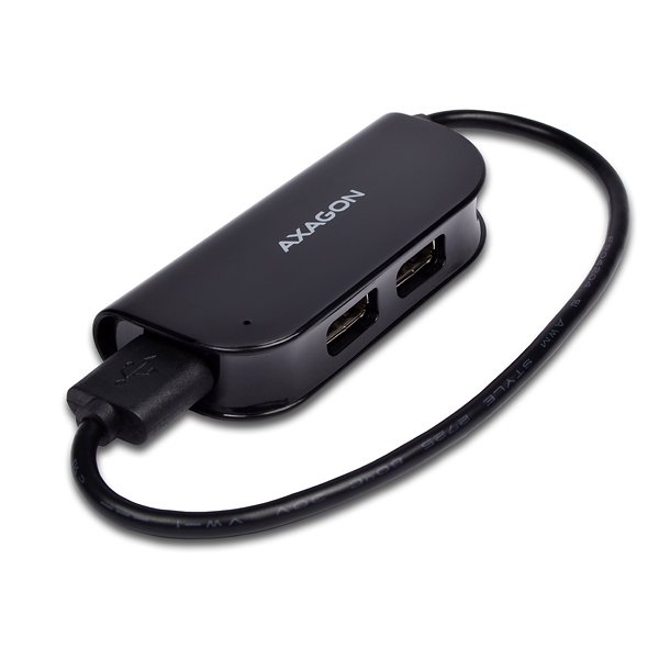 AXAGON HUE-X4B, 4x USB 2.0 READY hub, čierny 