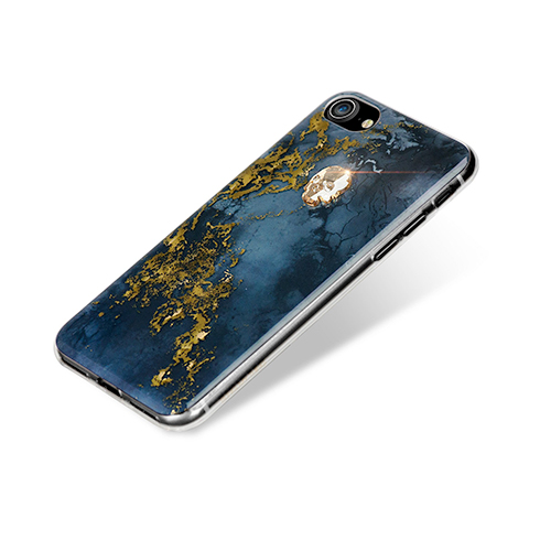 Swarovski kryt Treasure pre iPhone 8 - Onyx/Gold Skull 