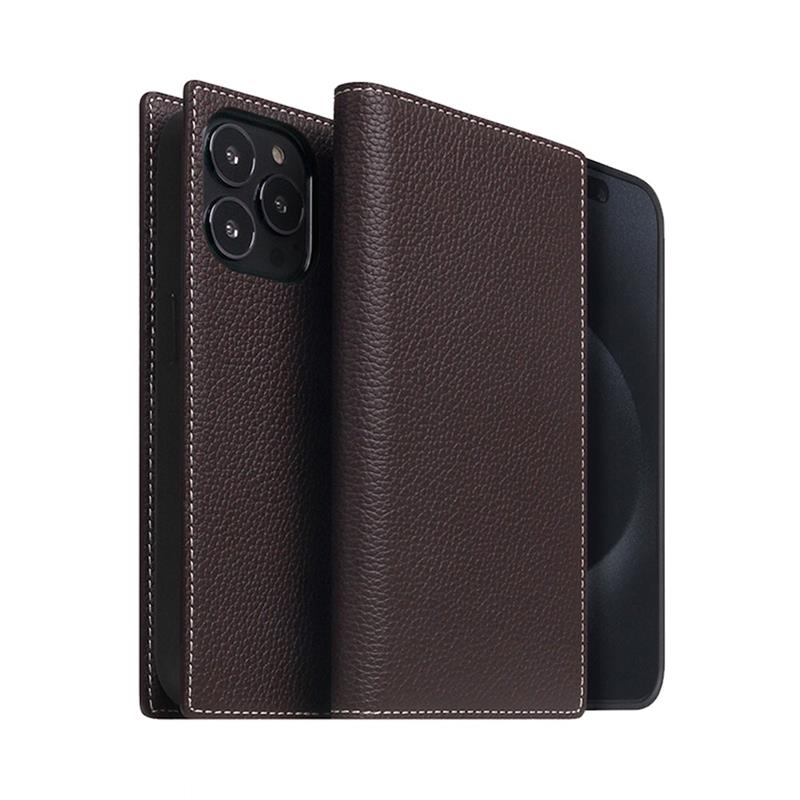 SLG Design puzdro D8 Magsafe Full Grain Leather pre iPhone 15 Pro - Brown 