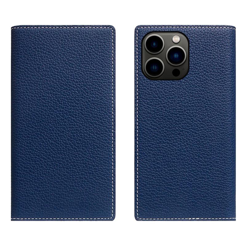 SLG Design puzdro D8 Magsafe Full Grain Leather pre iPhone 15 Pro - Navy Blue 