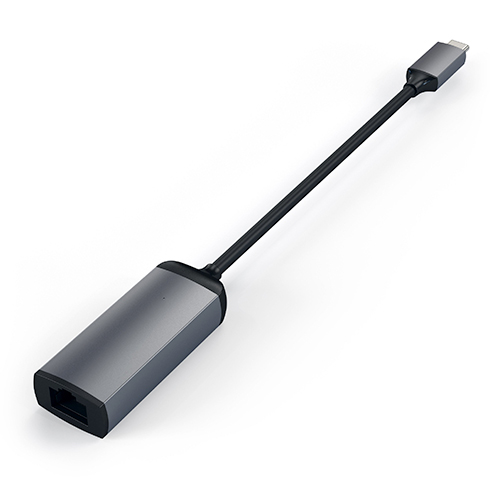 Satechi adaptér USB-C to Gigabit Ethernet - Space Gray Aluminium