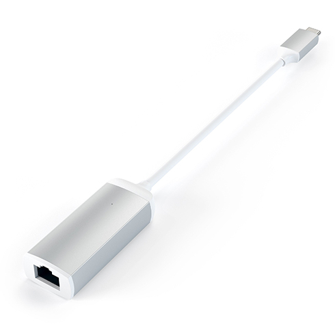 Satechi adaptér USB-C to Gigabit Ethernet - Silver Aluminium