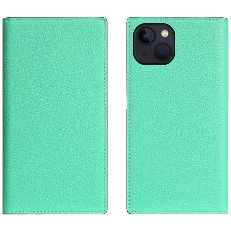 SLG Design puzdro D8 Neon Full Grain Leather Diary pre iPhone 15 Plus - Teal 