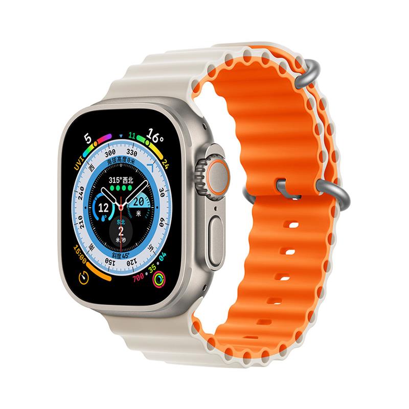 Devia remienok Deluxe Series Sport6 Silicone Two-tone Band 40/41mm - Starlight/Orange 