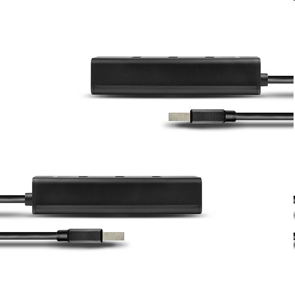 AXAGON HUE-S2BP, 4x USB 3.0 CHARGING hub, vč. AC adaptéru, kabel USB-A 1.2m 