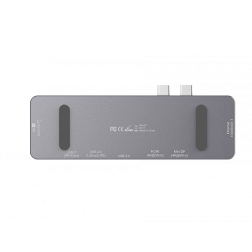 LMP USB-C Compact Dock 8 port - Space Gray Aluminium 