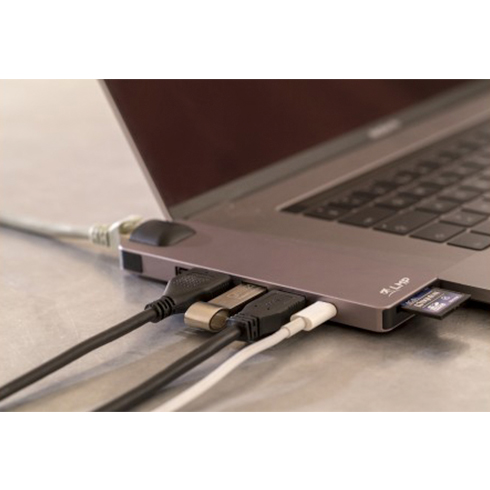 LMP USB-C Compact Dock 8 port - Space Gray Aluminium 