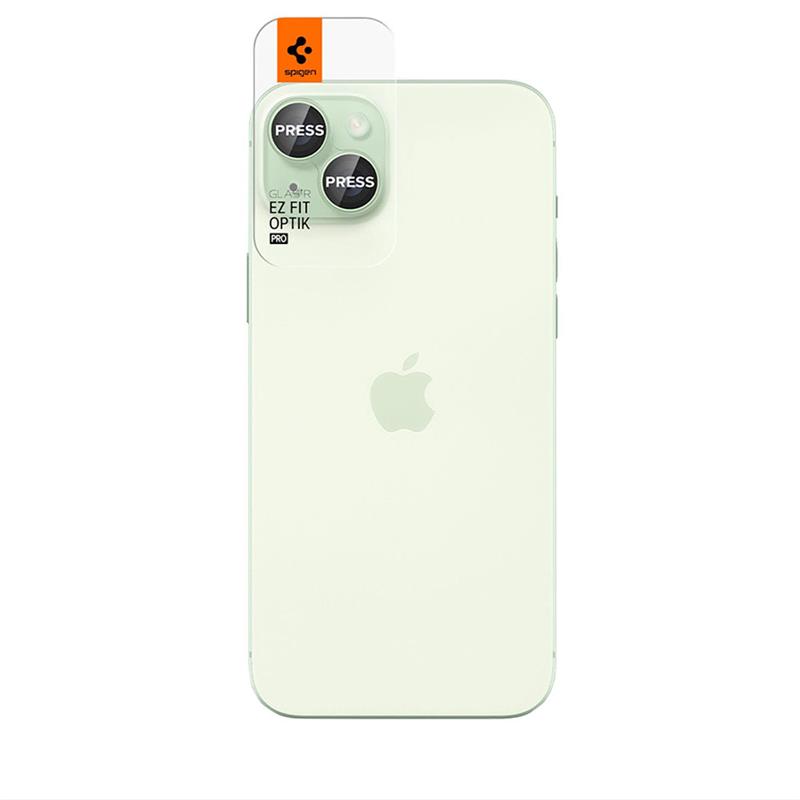 Spigen Optik Pro Lens Protector pre iPhone 15/15 Plus - Green 