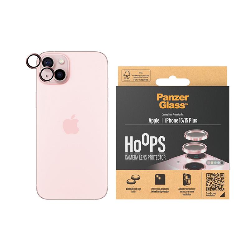 PanzerGlass ochranné sklo Hoops pre iPhone 15/15 Plus - Pink 