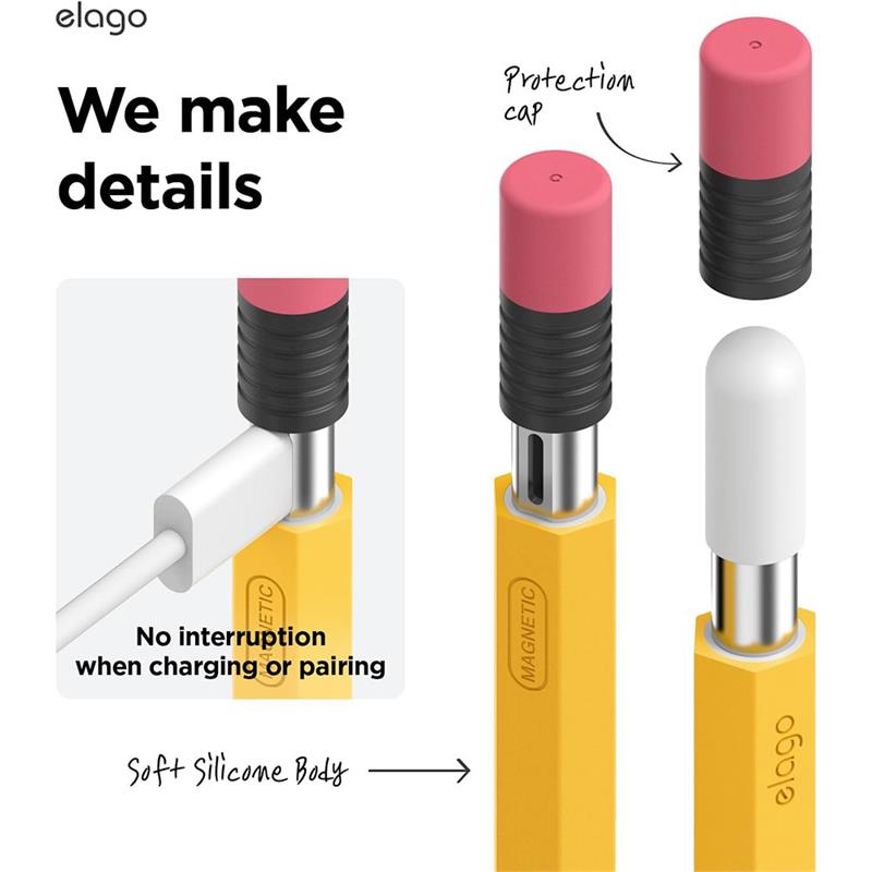 Elago kryt Classic Pencil Case pre Apple Pencil USB-C - Yellow 
