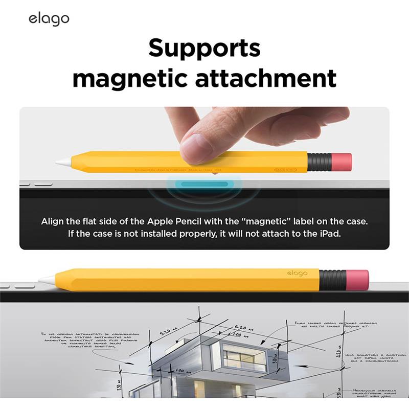 Elago kryt Classic Pencil Case pre Apple Pencil USB-C - Yellow 