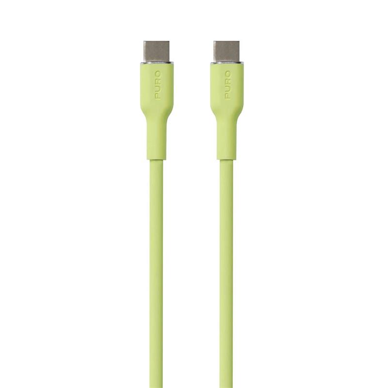 Puro kábel Soft Silicone Cable USB-C to USB-C 1.5m - Light Green 