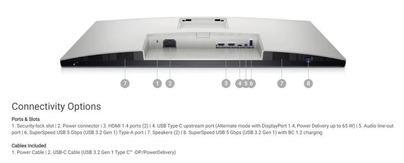 DELL S2722QC 27" 4K UHD LCD IPS 16:9/ 1000:1/ 4ms/ 350cd/ HDMI/ USB-C / Repro/ VESA/ 3RNBD  