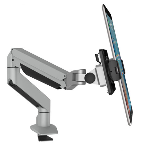 Compulocks Cling Reach Universal Tablet Articulating Arm, Silver/Black 