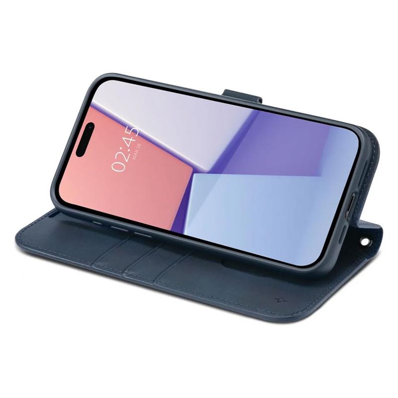 Spigen puzdro Wallet S Pro pre iPhone 15 Pro - Navy 