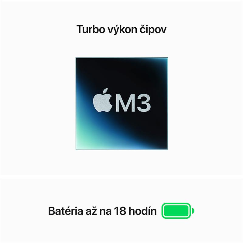 MacBook Air 13" Apple M3 8C CPU 10C GPU 8GB 512GB Kozmický sivý SK 