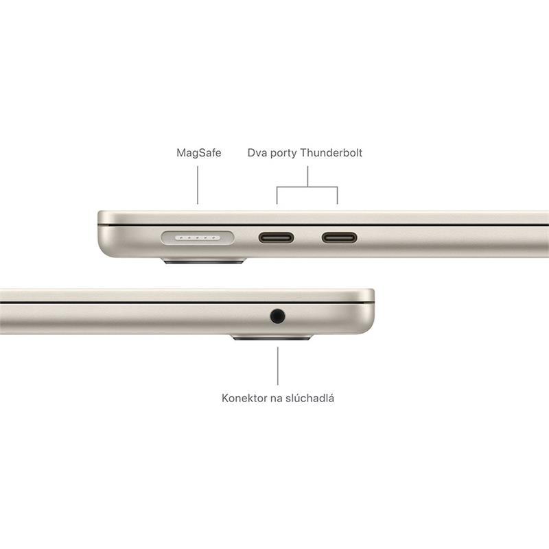 MacBook Air 13" Apple M3 8C CPU 8C GPU 8GB 256GB Hviezdny biely SK 