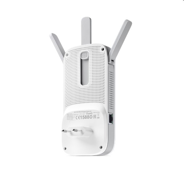 tp-link RE450, Dual Band Wireless Wall Plugged Range Extender, 1750Mbit/s, Gigabit LAN, 3 fixné antény 